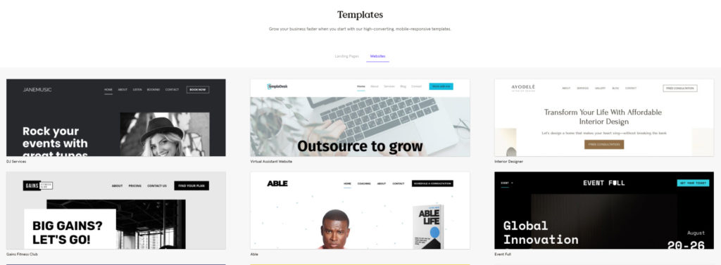 Leadpages Website Templates