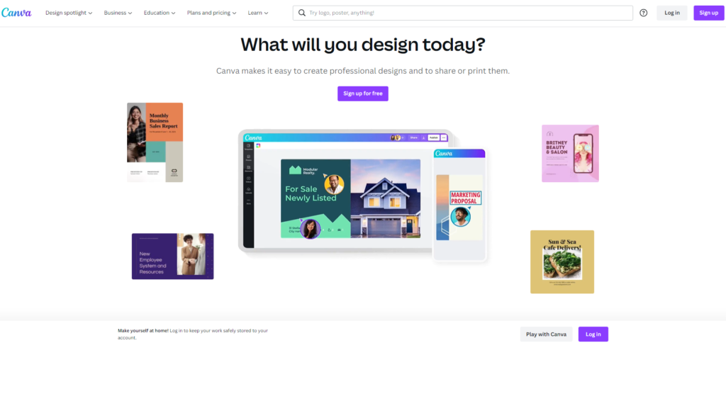 Canva-Home-Page