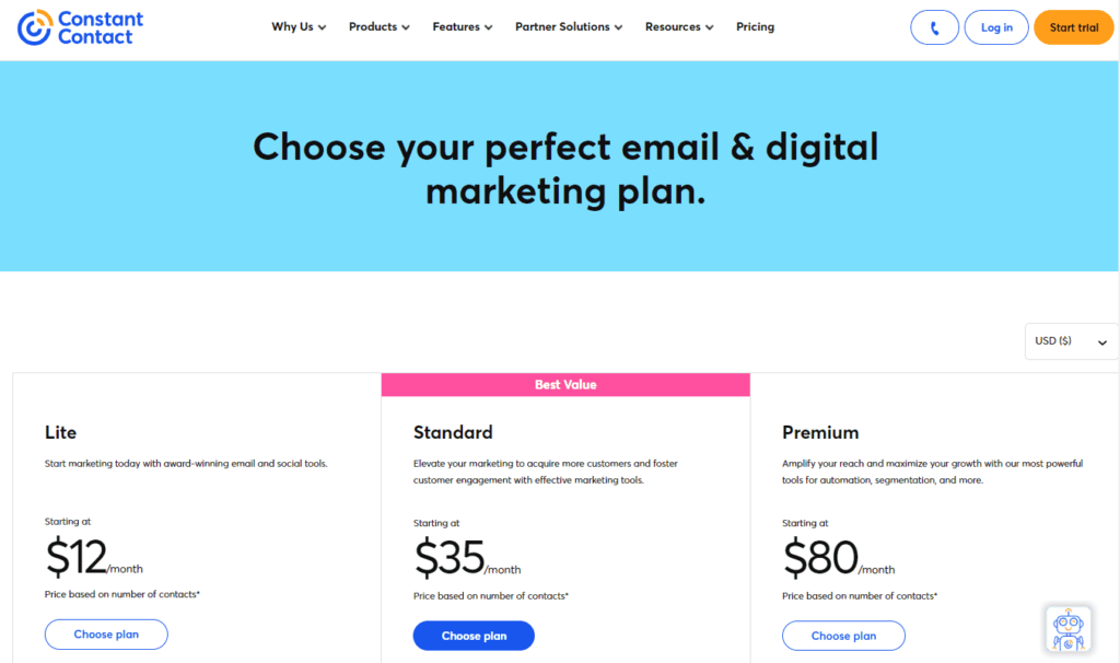 ConstantContact Pricing Plans