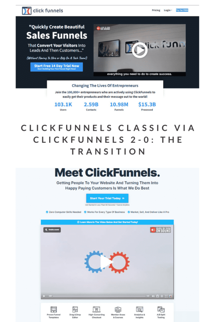 ClickFunnels Classic Via ClickFunnels 2-0