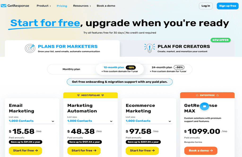 getresponse-pricing-plans